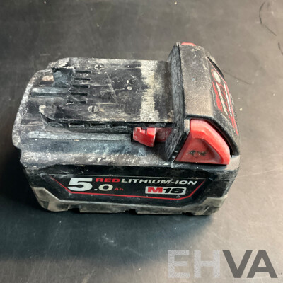Milwaukee FAGV125KPDB Speed Braking Angle Grinder & Four Batteiers
