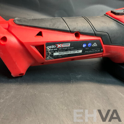 Ozito Impact Driver & Angle Grinder & 4.0 Ah 18V Battery