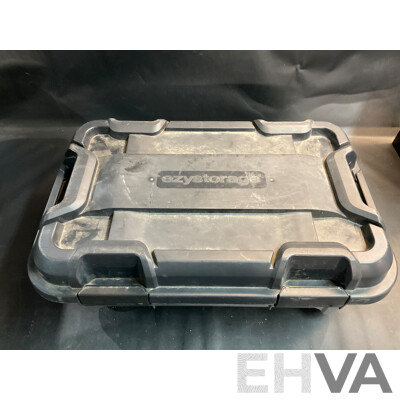 Ezystorage Box with Milwaukee 12.0ah Battery &  Assorted Tools