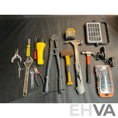 Ezystorage Box with Milwaukee 12.0ah Battery &  Assorted Tools