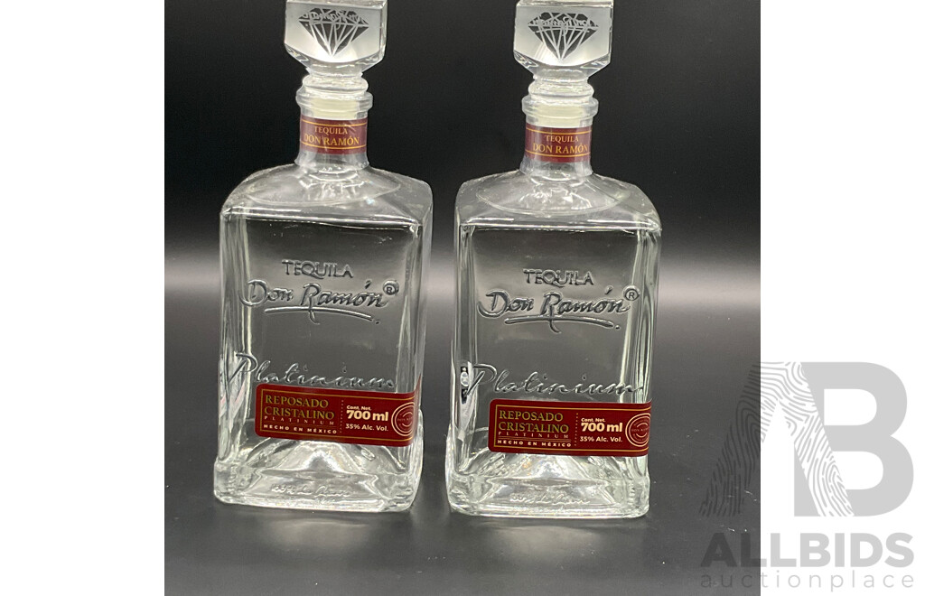 Tequila DON RAMON Platinium Reposado Cristalino 700ml - Lot of 2