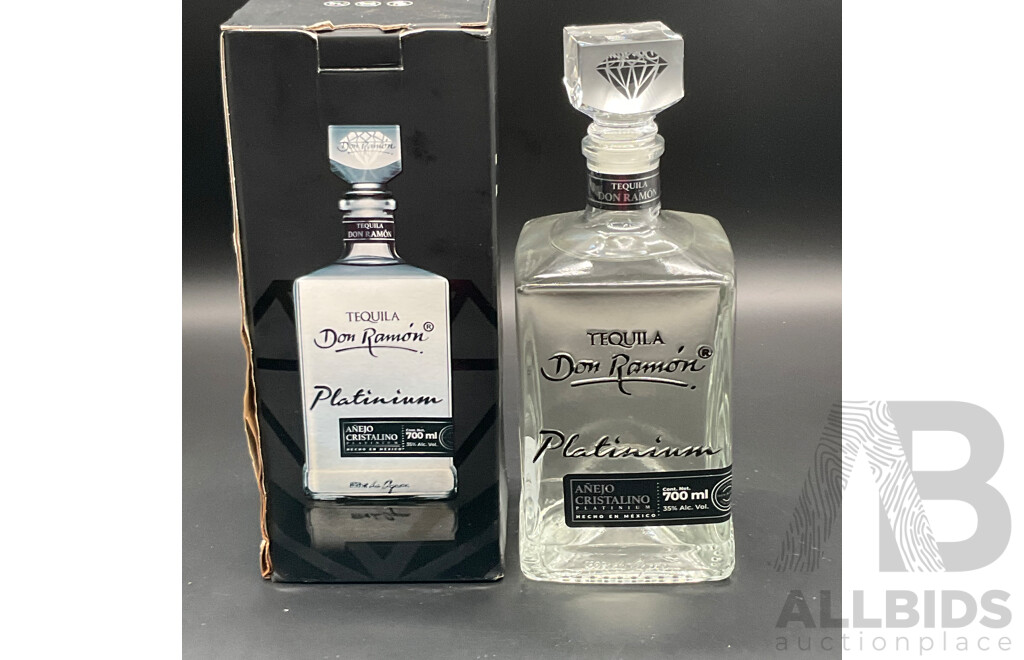 Tequila DON RAMON Platinium Anejo Cristalino 700ml - Lot of 2