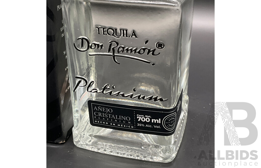 Tequila DON RAMON Platinium Anejo Cristalino 700ml - Lot of 2