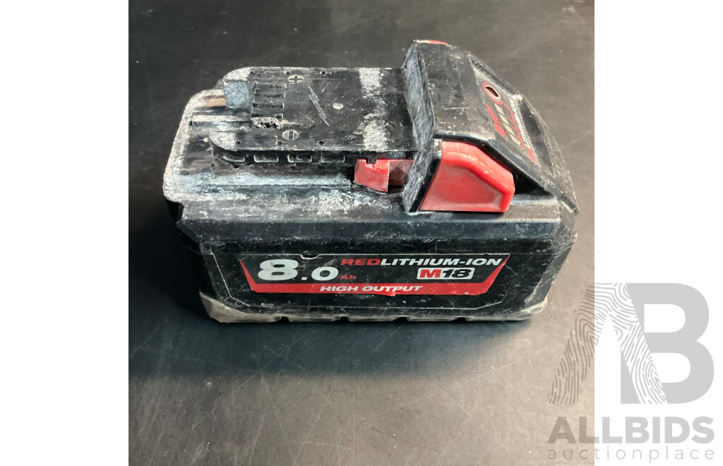 Milwaukee FAGV125KPDB Speed Braking Angle Grinder & Four Batteiers