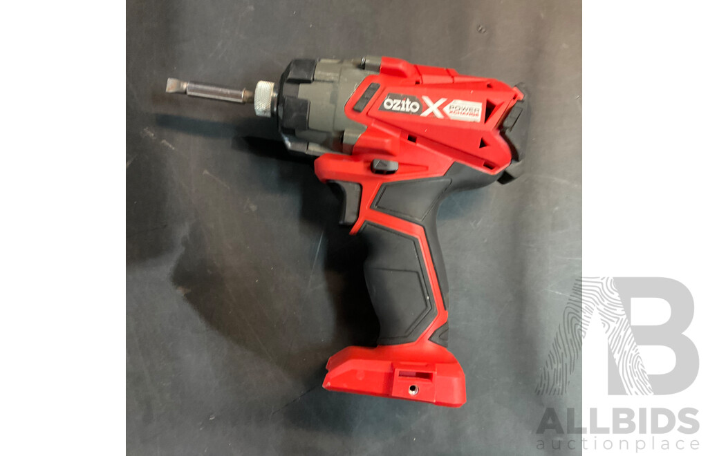Ozito Impact Driver & Angle Grinder & 4.0 Ah 18V Battery