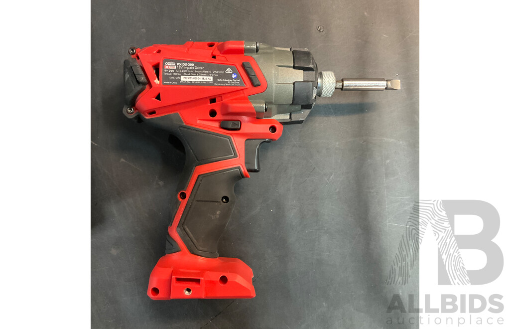Ozito Impact Driver & Angle Grinder & 4.0 Ah 18V Battery
