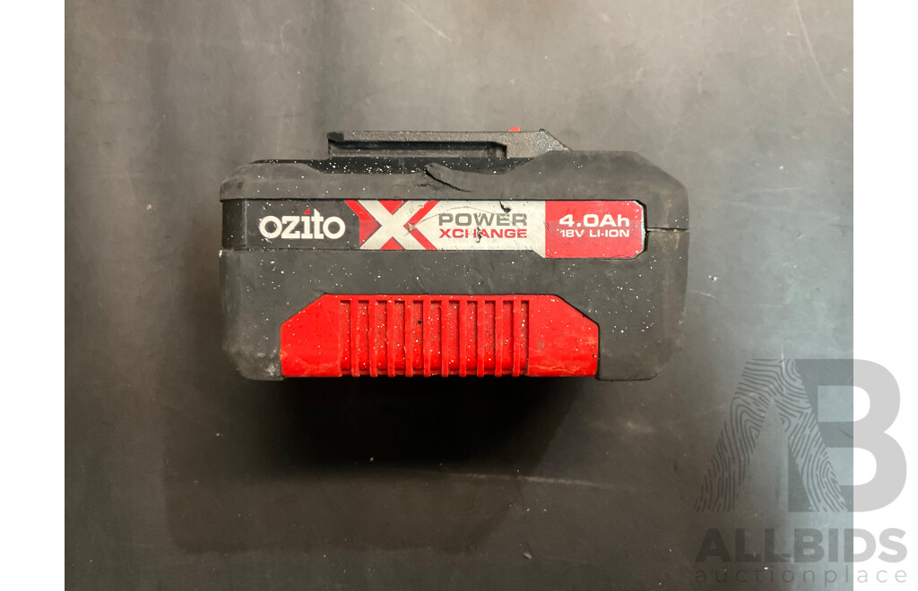 Ozito Impact Driver & Angle Grinder & 4.0 Ah 18V Battery