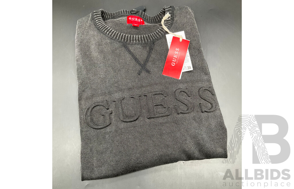 Logo Crew-neck Knit Sweater (M) Branded GUESS