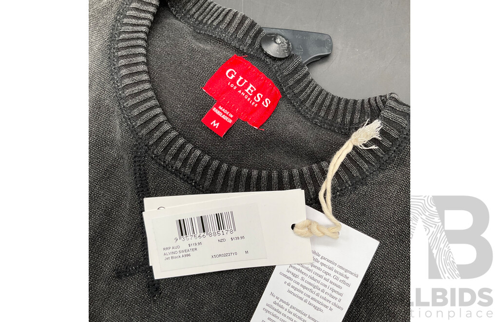 Logo Crew-neck Knit Sweater (M) Branded GUESS