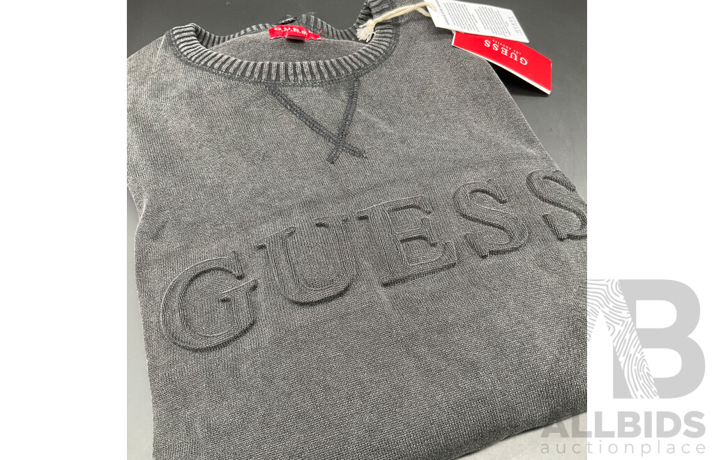 Logo Crew-neck Knit Sweater (M) Branded GUESS