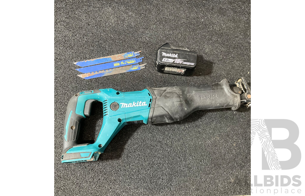 MAKITA 18V Reciprocating Saw (DJR186) with 5.0Ah Battery