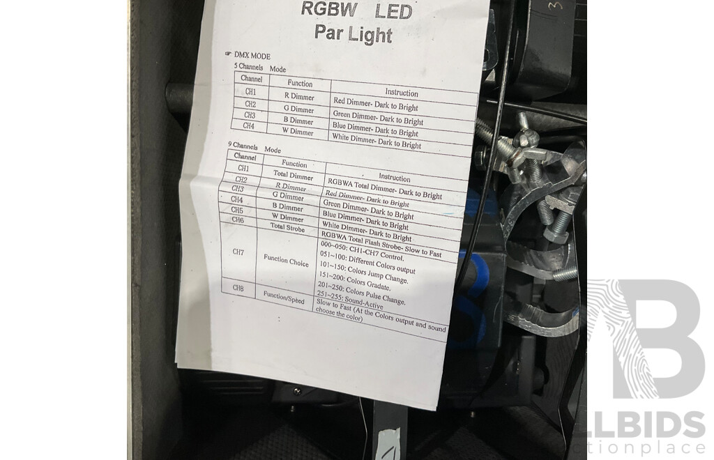 Professional RGBW LED Par Stage Lighting Set