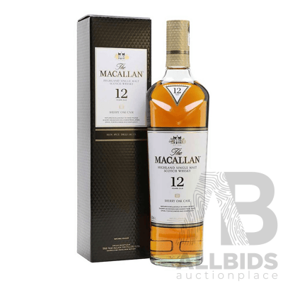 The Macallan 12 Year Old Sherry Oak Cask Single Malt Schotch Whisky 700ml - ORP $180