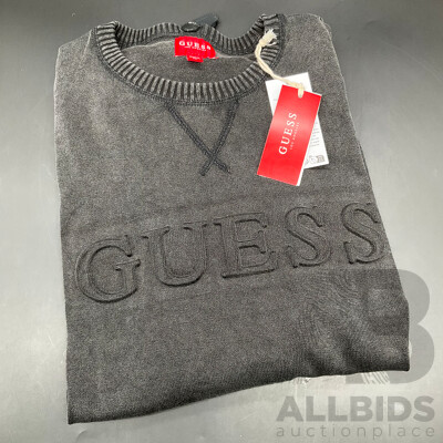 Logo Crew-neck Knit Sweater (M) Branded GUESS