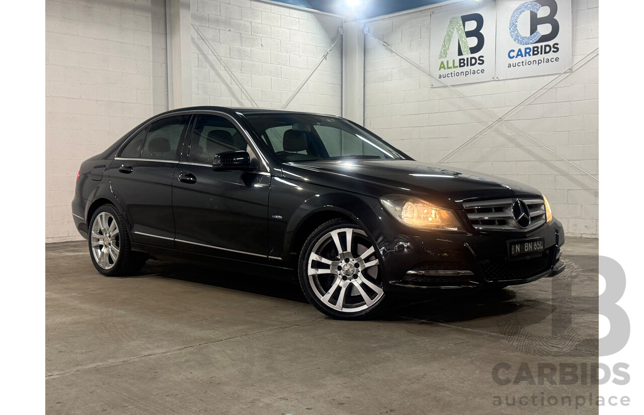 2/2012 Mercedes-Benz C300 Avantgarde BE W204 MY12 4d Sedan Black V6 3.5L