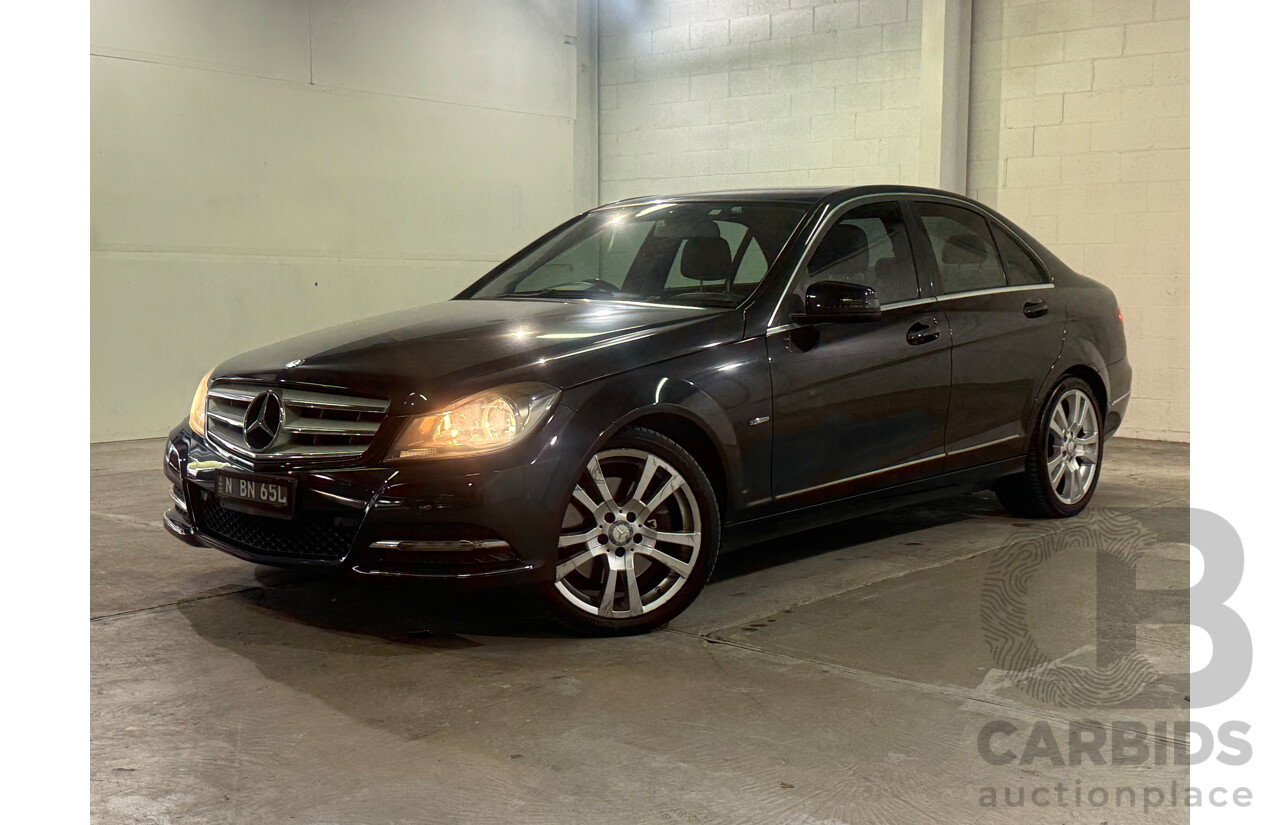 2/2012 Mercedes-Benz C300 Avantgarde BE W204 MY12 4d Sedan Black V6 3.5L