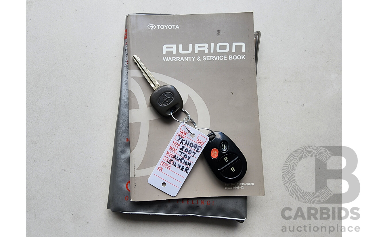 7/2007 Toyota Aurion AT-X GSV40R 4d Sedan Silver 3.5L