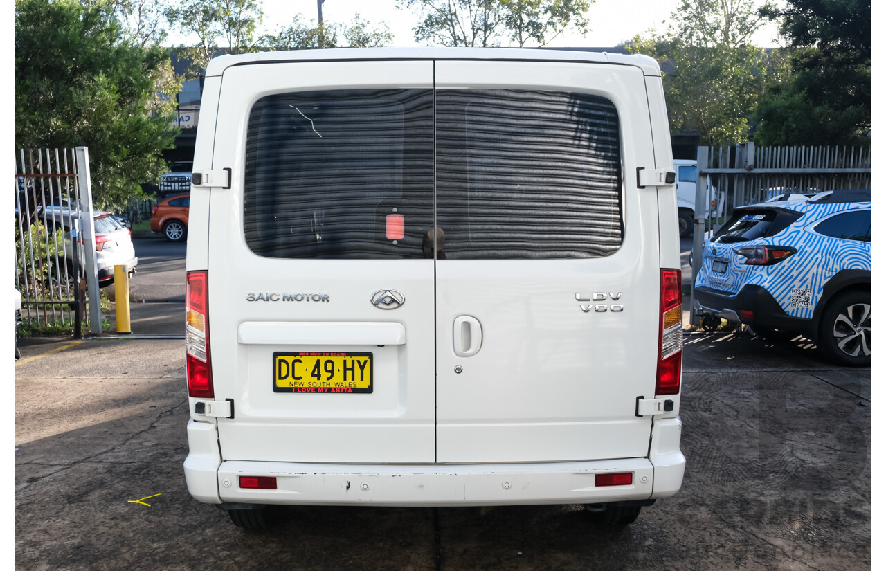 07/2019 LDV V80 SWB LOW (FWD) K1 MY19 4d Van Blanc White Turbo Diesel 2.5L