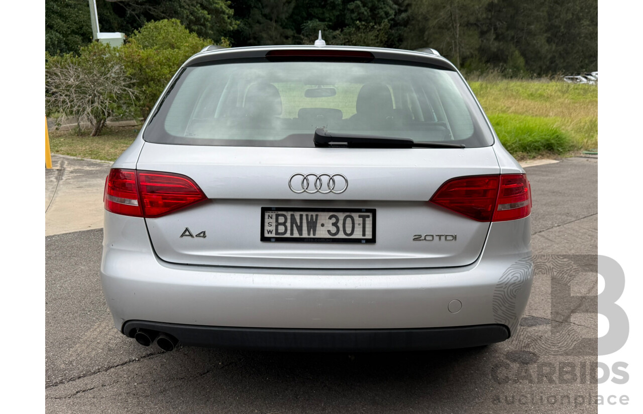 4/2010 Audi A4 2.0 TDI Avant B8 (8K) 4d Wagon Ice Silver Metallic Turbo Diesel 2.0L