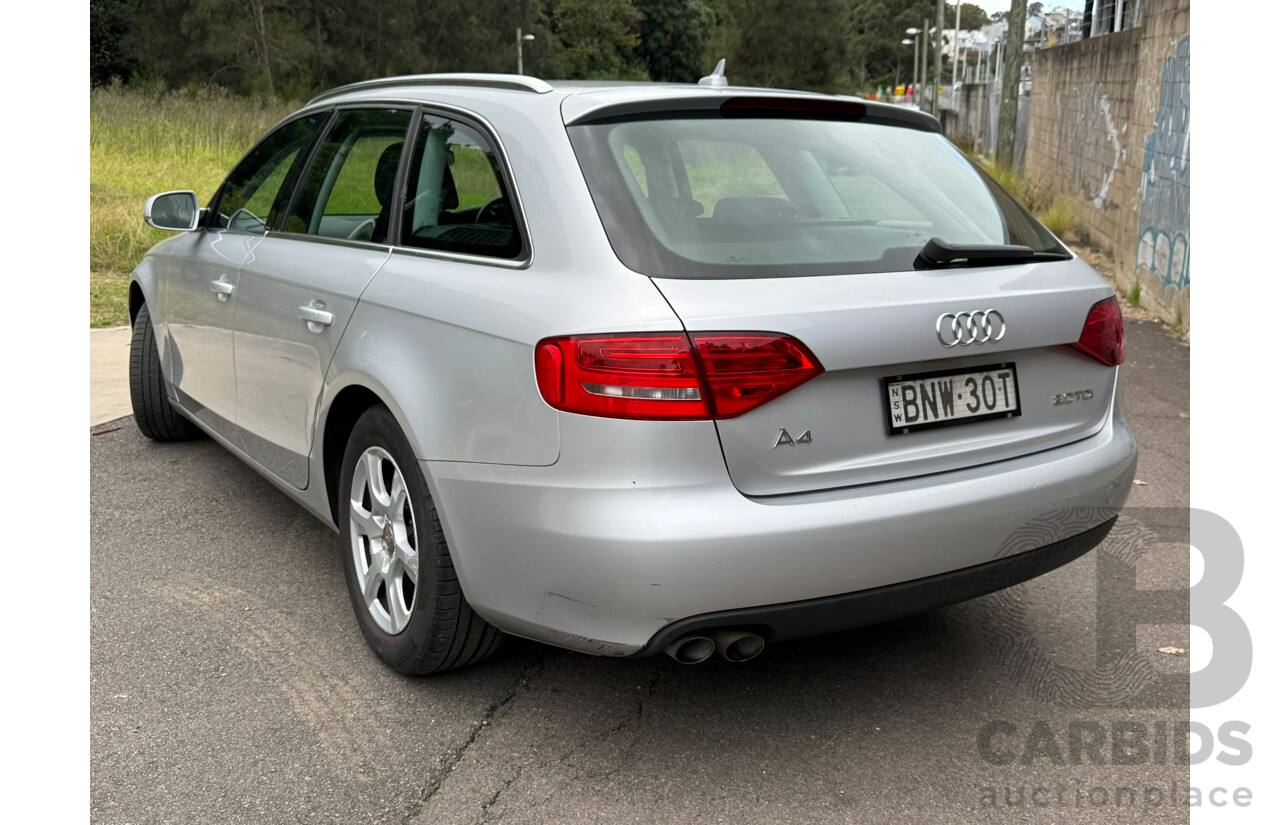 4/2010 Audi A4 2.0 TDI Avant B8 (8K) 4d Wagon Ice Silver Metallic Turbo Diesel 2.0L