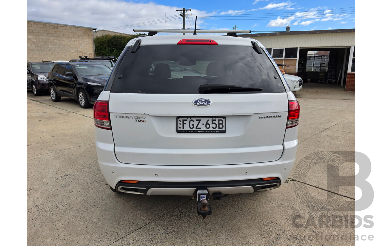 3/2012 Ford Territory Titanium (4x4) SZ 4d Wagon Winter White Turbo Diesel 2.7L