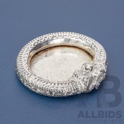 Vintage Silver Plate Bangle with Later Fitted Base
