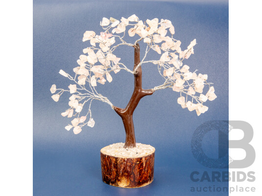 Polished Rose Quartz Tree