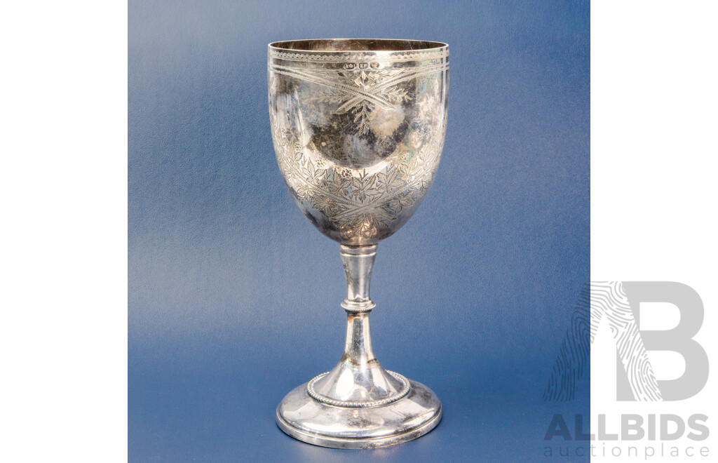 Antique Victorian Silver Plated Chalice Presented by Sydney Retailer F Lassetter and Co