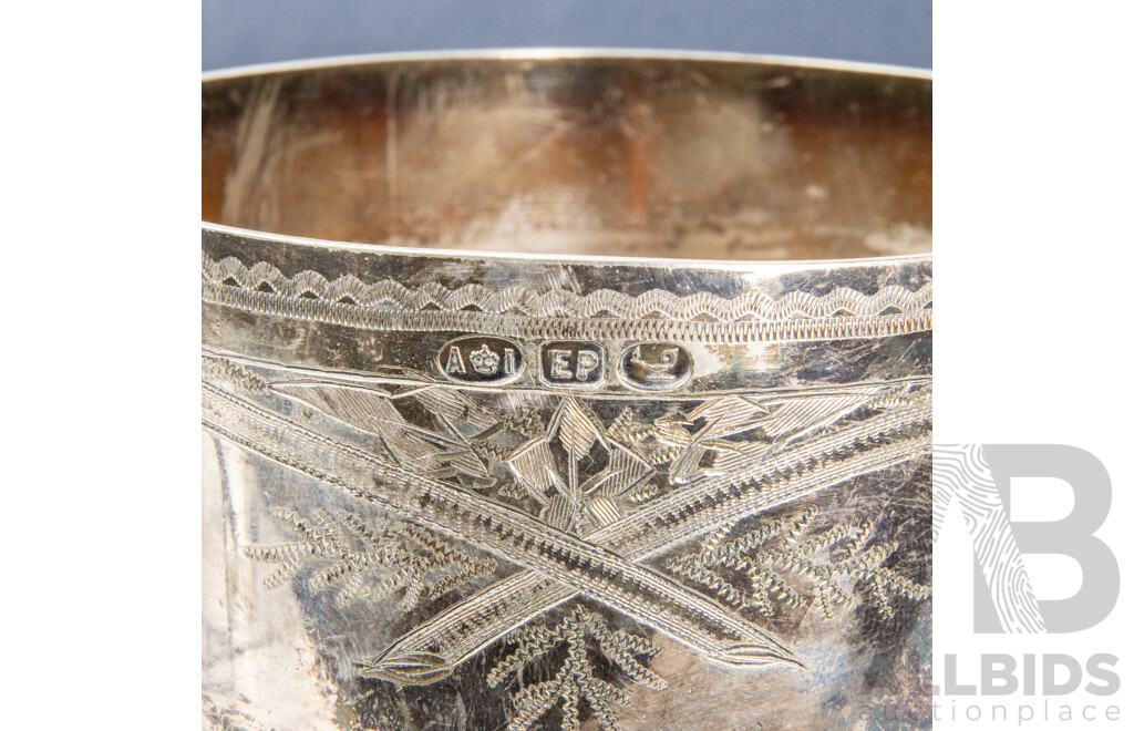 Antique Victorian Silver Plated Chalice Presented by Sydney Retailer F Lassetter and Co