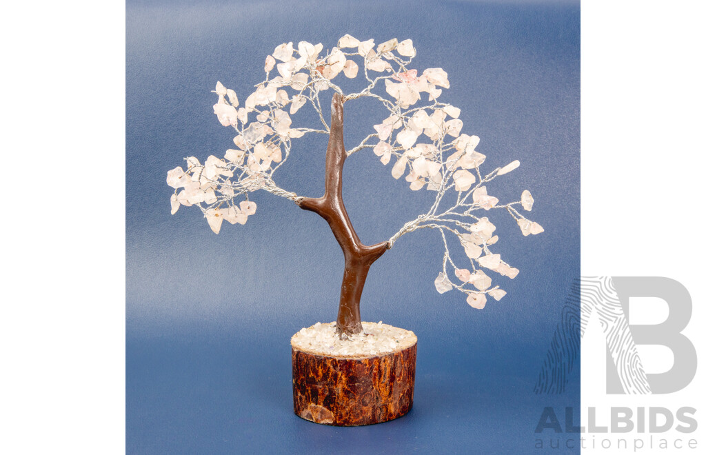 Polished Rose Quartz Tree
