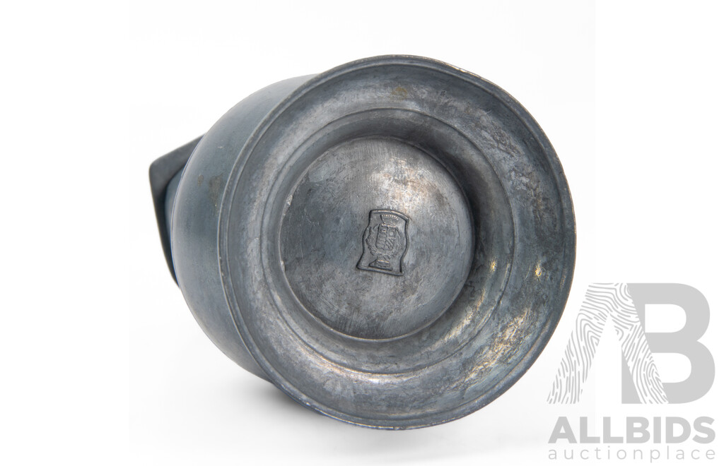 Antique Style Pewter Jug with Acorn Finials