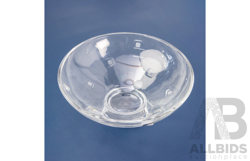 Heavy Royal Doulton Crystal Footed Bowl with Original Label