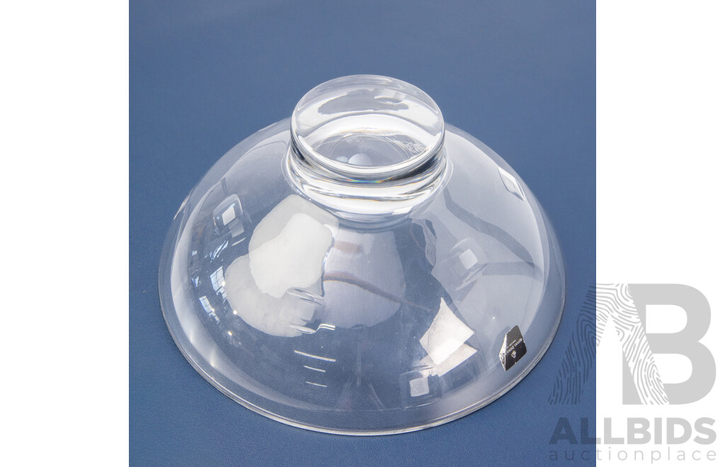 Heavy Royal Doulton Crystal Footed Bowl with Original Label
