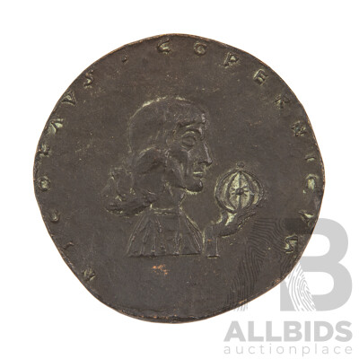 Vintage Cast Bronze Polish Medallion Celebrating the 35 Anniversary of the Graduating Class of Nicolaus Copernicus School