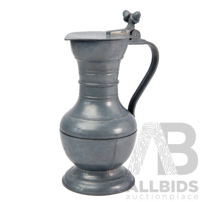 Antique Style Pewter Jug with Acorn Finials