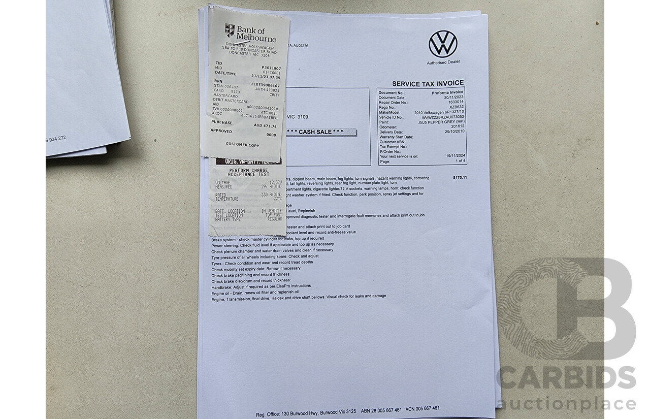 8/2010 Volkswagen Polo 66 TDI Comfortline 6R 5d Hatchback Grey 1.6L