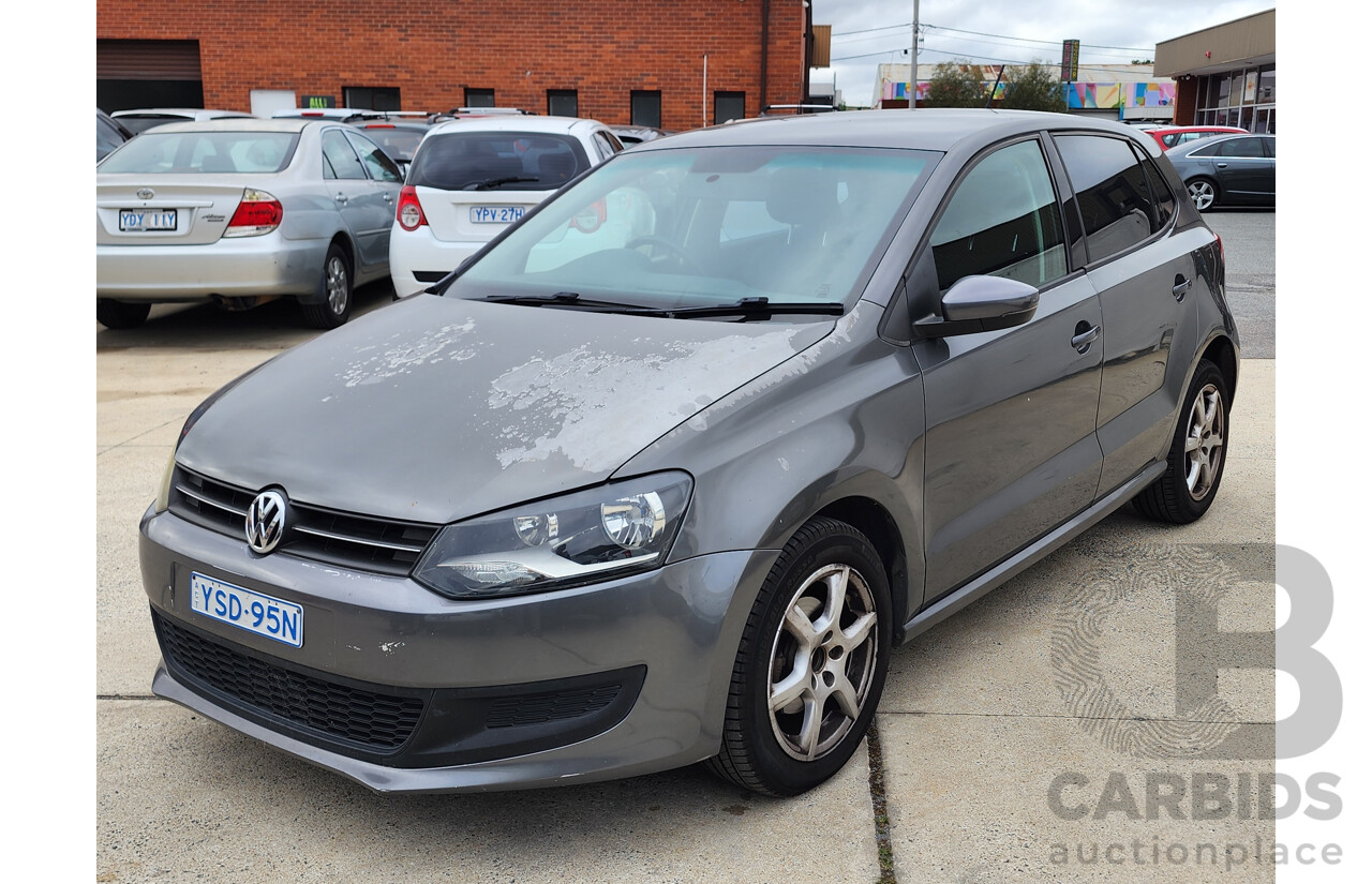 8/2010 Volkswagen Polo 66 TDI Comfortline 6R 5d Hatchback Grey 1.6L