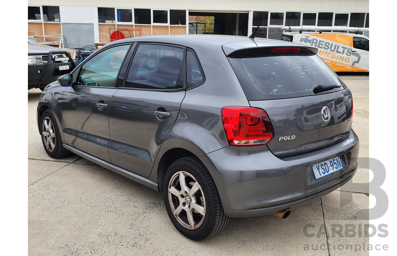 8/2010 Volkswagen Polo 66 TDI Comfortline 6R 5d Hatchback Grey 1.6L