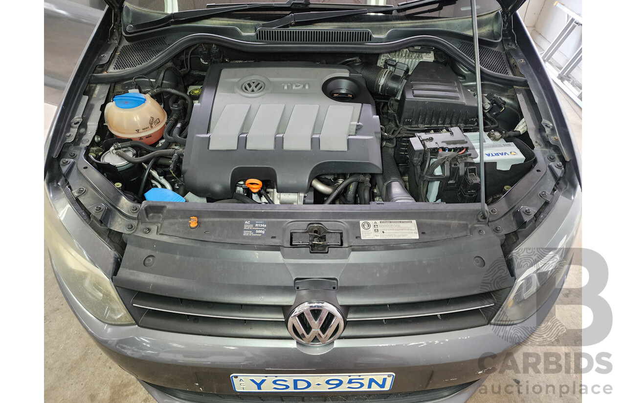 8/2010 Volkswagen Polo 66 TDI Comfortline 6R 5d Hatchback Grey 1.6L
