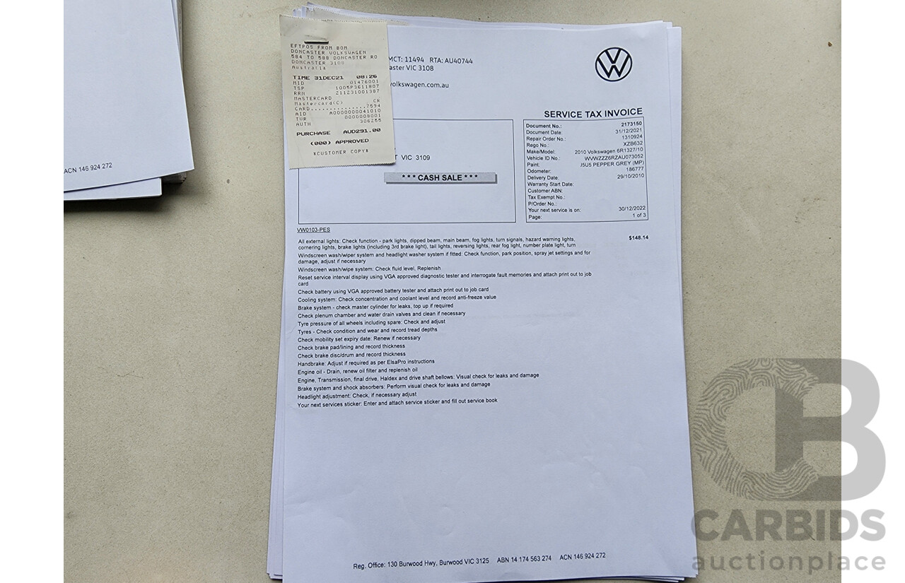 8/2010 Volkswagen Polo 66 TDI Comfortline 6R 5d Hatchback Grey 1.6L