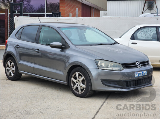 8/2010 Volkswagen Polo 66 TDI Comfortline 6R 5d Hatchback Grey 1.6L