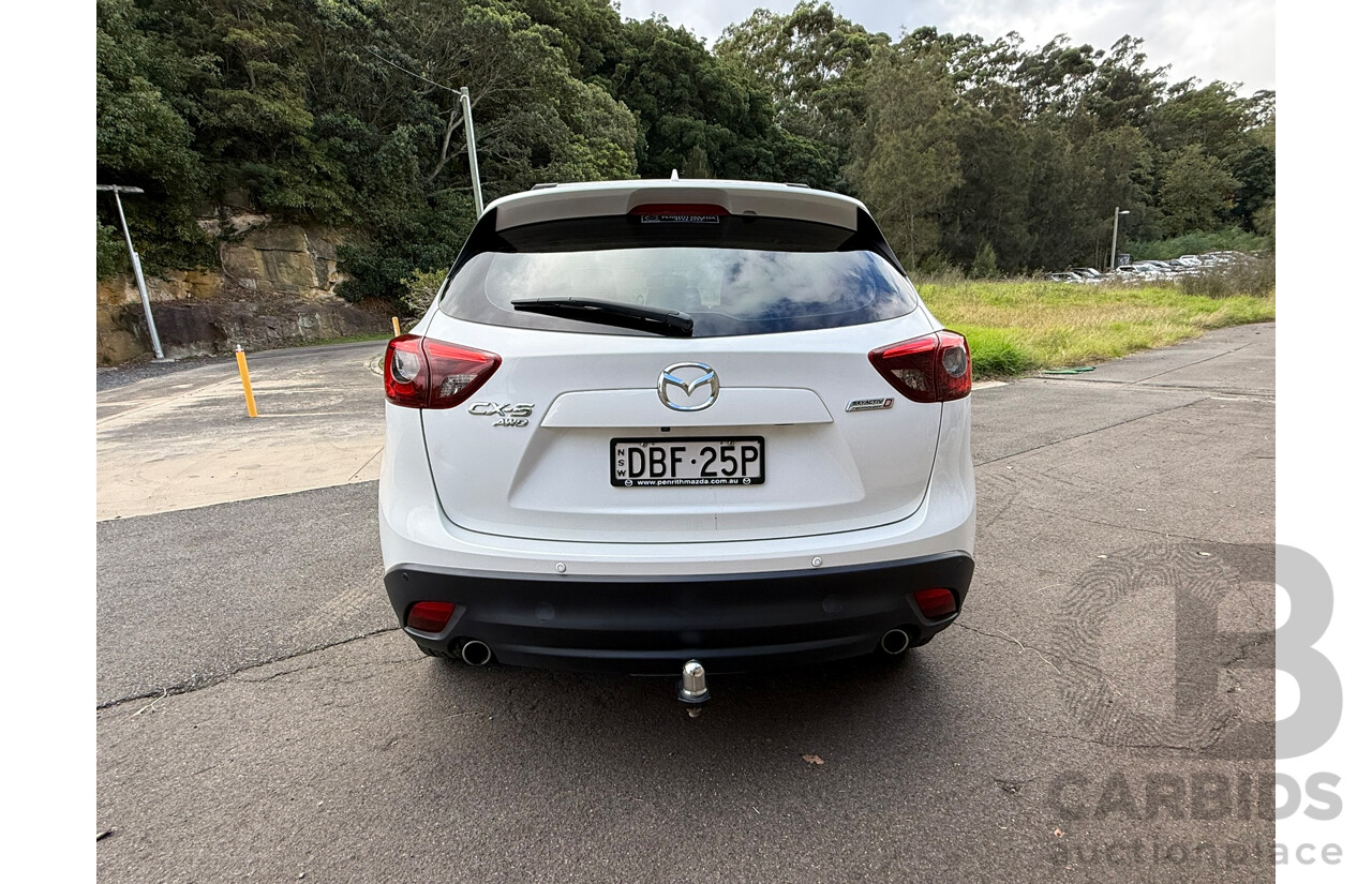 10/2015 Mazda Cx-5 GT (4x4) AWD MY15 4D Wagon Crystal White Pearl Turbo Diesel 2.2L