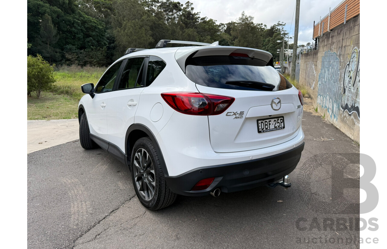 10/2015 Mazda Cx-5 GT (4x4) AWD MY15 4D Wagon Crystal White Pearl Turbo Diesel 2.2L