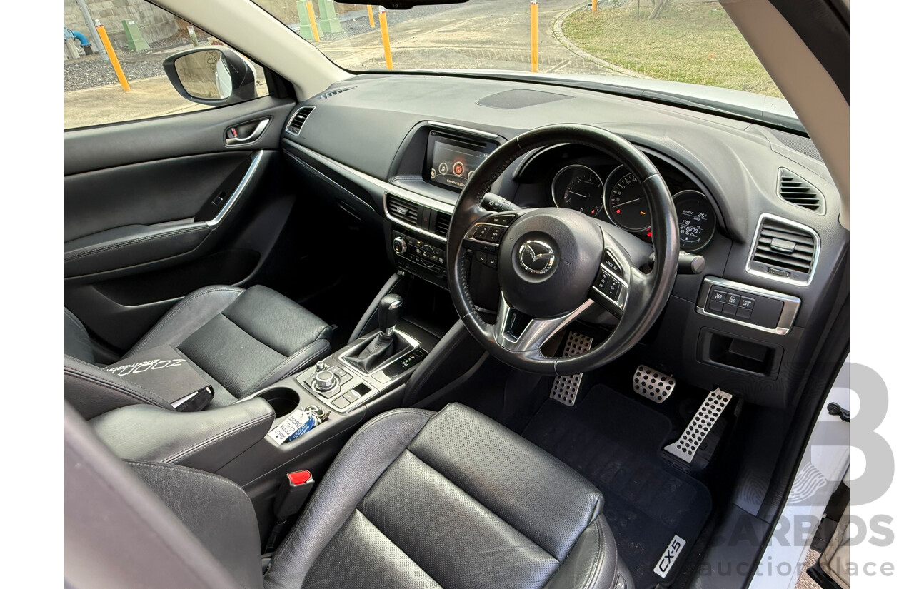10/2015 Mazda Cx-5 GT (4x4) AWD MY15 4D Wagon Crystal White Pearl Turbo Diesel 2.2L