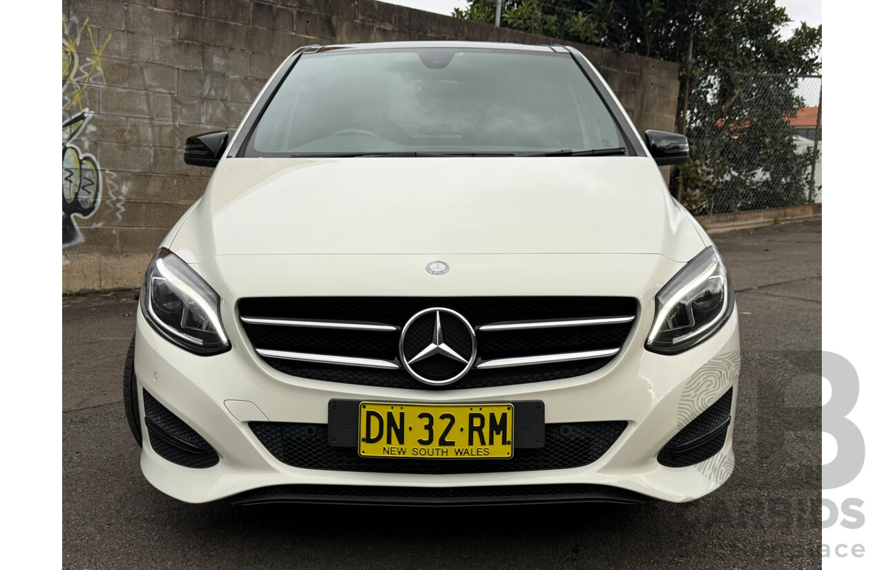 08/2016 Mercedes-Benz B200 d FWD 246 MY17 5D Hatchback Cirrus White Turbo Diesel 2.1L