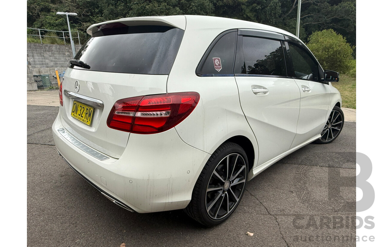 08/2016 Mercedes-Benz B200 d FWD 246 MY17 5D Hatchback Cirrus White Turbo Diesel 2.1L