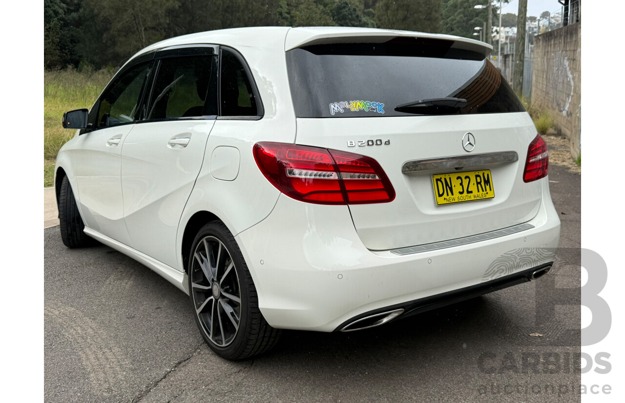 08/2016 Mercedes-Benz B200 d FWD 246 MY17 5D Hatchback Cirrus White Turbo Diesel 2.1L