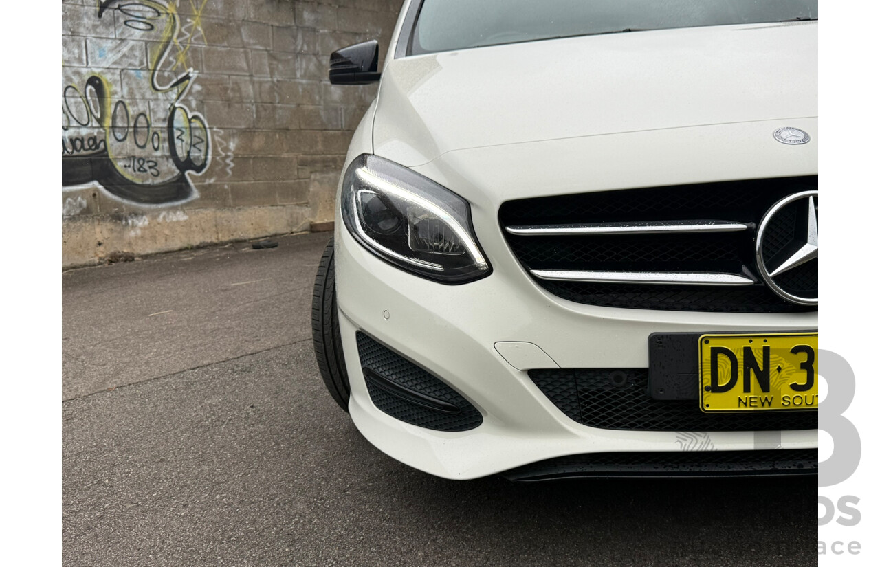 08/2016 Mercedes-Benz B200 d FWD 246 MY17 5D Hatchback Cirrus White Turbo Diesel 2.1L