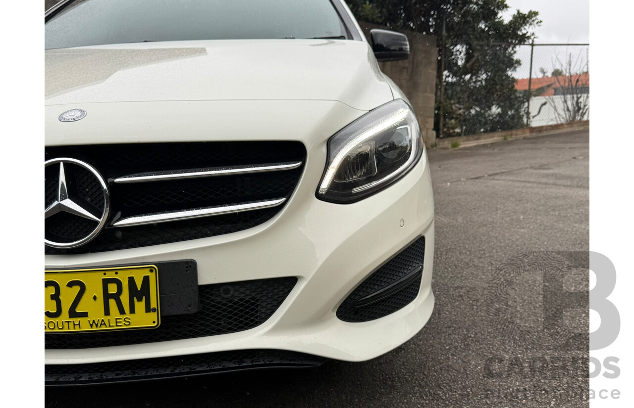 08/2016 Mercedes-Benz B200 d FWD 246 MY17 5D Hatchback Cirrus White Turbo Diesel 2.1L