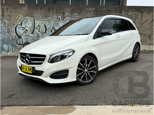 08/2016 Mercedes-Benz B200 d FWD 246 MY17 5D Hatchback Cirrus White Turbo Diesel 2.1L